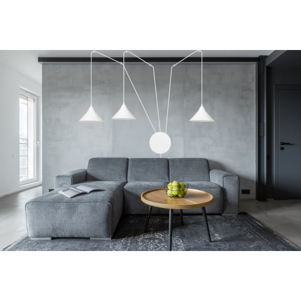 EMIBIG 159/3 ABRAMO 3 WHITE LAMPA WISZĄCA