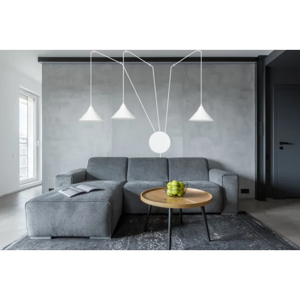 EMIBIG 159/3 ABRAMO 3 WHITE LAMPA WISZĄCA