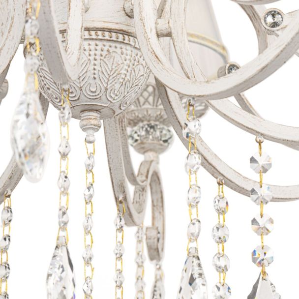 MAYTONI ARM247-10-G Elegant Grace Chandelier White with Gold