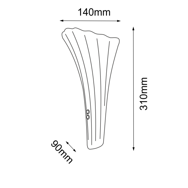 ANTIGO Kinkiet Petalo - Patyna mat-złoty (310 mm) 8795