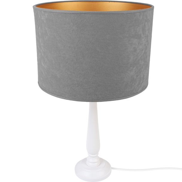 HELLUX 4104212 Lampa stołowa BERTA szara