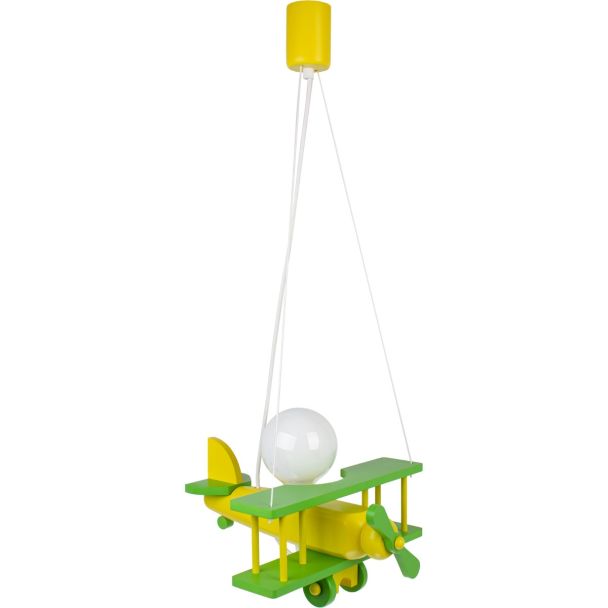HELLUX 1041024 Lampa wisząca Samolot mały zielony