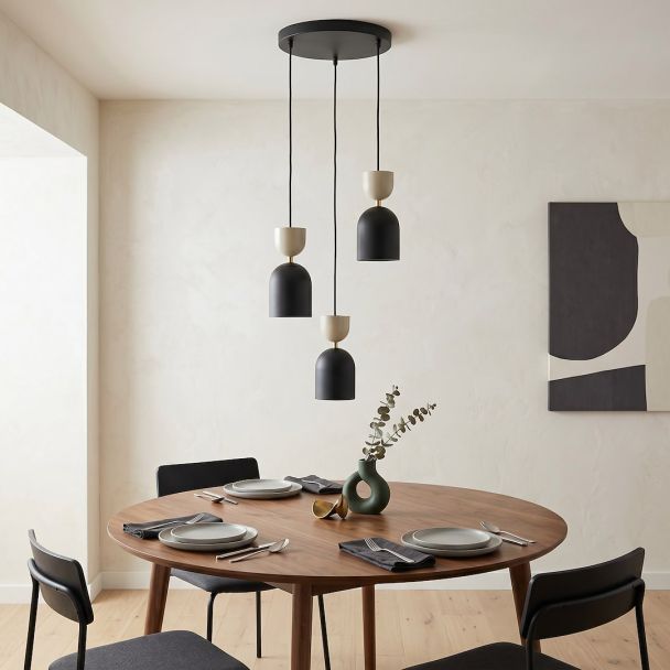EMIBIG 1738/3PREM GAUDI 3PREM BLACK MOKKA Lampa wisząca