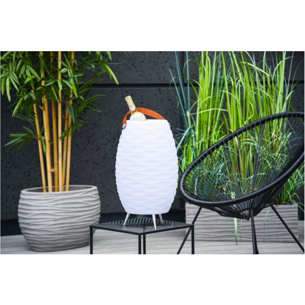 AZZARDO AZ4665 BOOMBOX BUCKET DECORATIVE FLOOR / SPEAKER WHITE