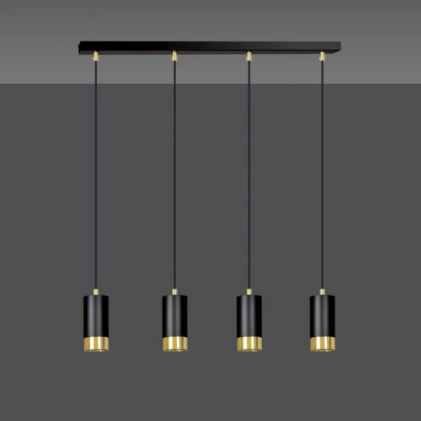 EMIBIG 817/4 LAMPA WISZĄCA FUMIKO 4 BL/GOLD