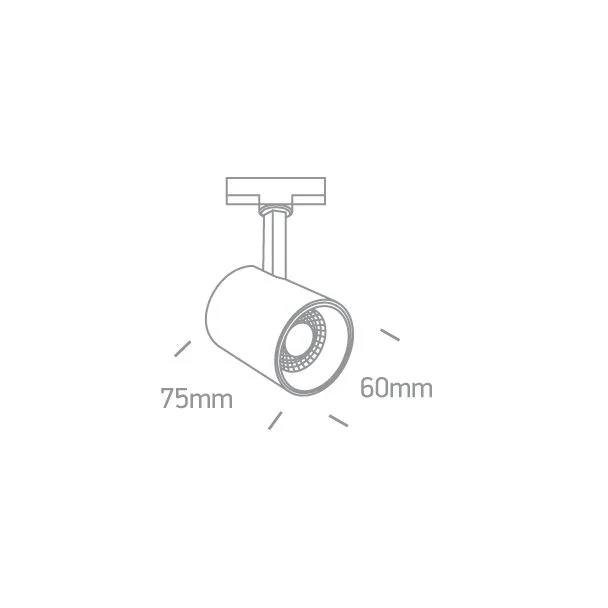 ONE LIGHT 65646T/B/W Lampiri czarny track spot COB LED 3000K 8W AC LED