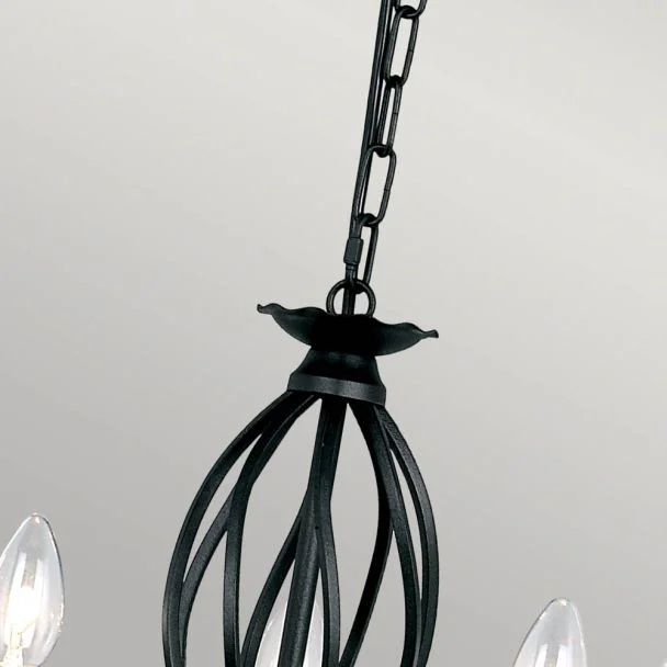 ELSTEAD ARTISAN ART5 BLACK 5Lt Chandelier/Semi-Flush