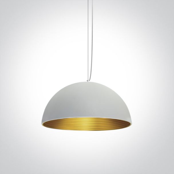 ONE LIGHT 63022/W/BS Diasello biało-mosiężna lampa wisząca E27 20W