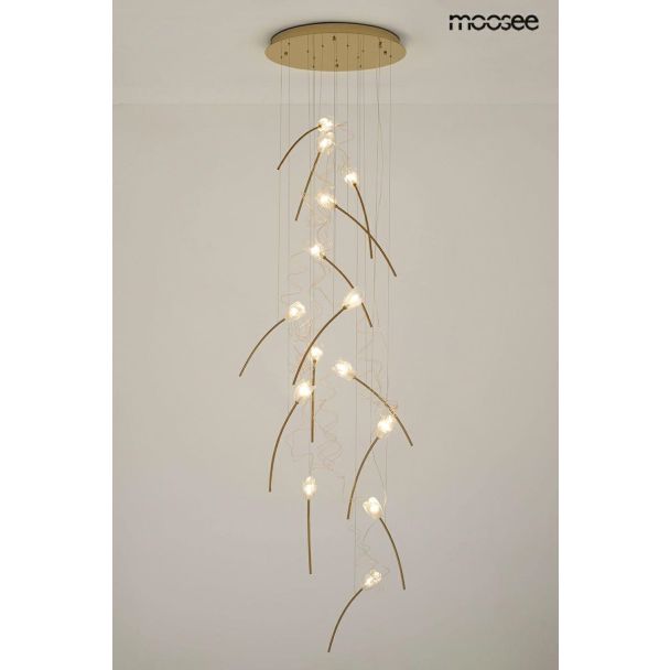 MOOSEE MSE1501100171 lampa wisząca TULIPPE 14 DISC złota