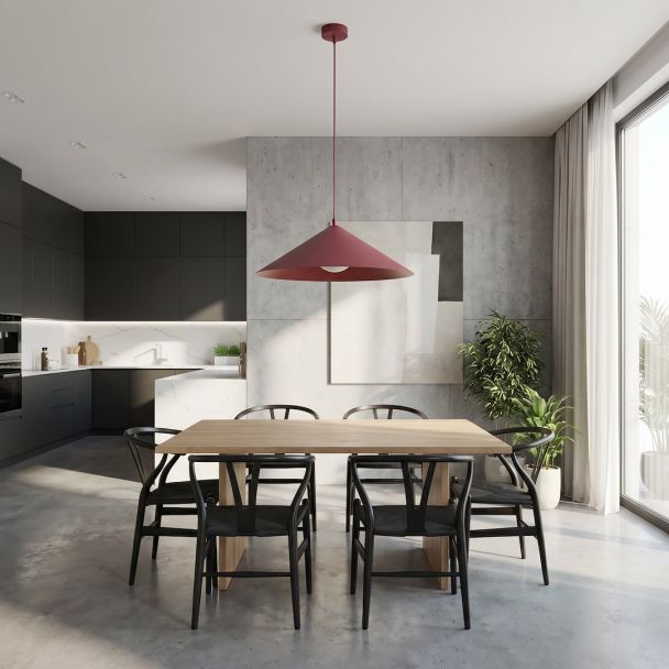 EMIBIG 1725/1L MONO 1L BURGUNDY OPAL Lampa wisząca