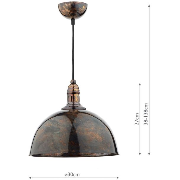 DAR YOK0163 YOKO 1LT PENDANT MOTTLED BRONZE