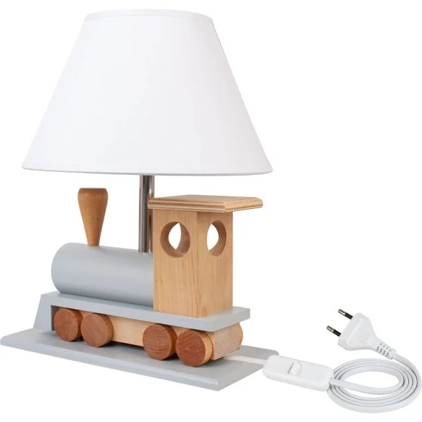 HELLUX 4112040 Lampa stołowa Lokomotywa szara