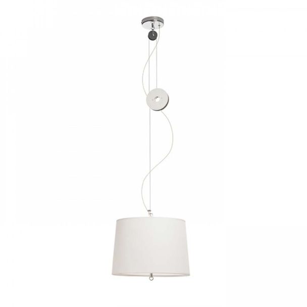 RENDL R12477 LEVITA wisząca regulowana biała chrom 230V E27 42W