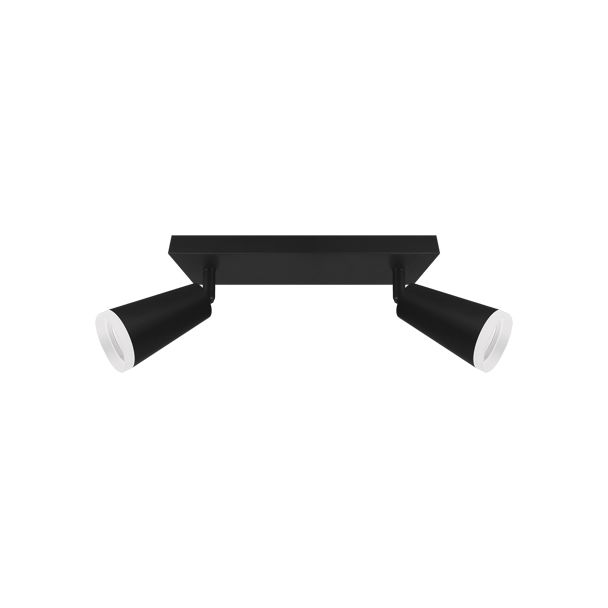 IDEUS 04144 SANA GU10 2L BLACK Oprawa ścienno-sufitowa