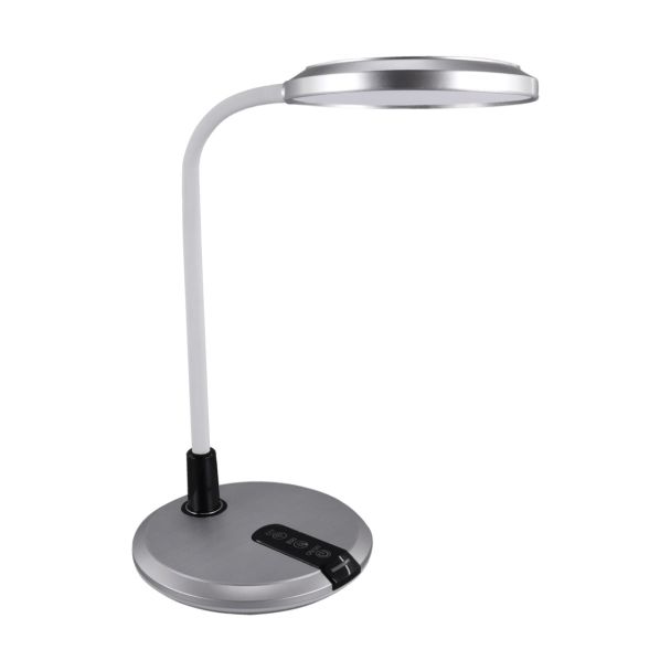 IDEUS 04228 PLATON LED SILVER LAMPKA BIURKOWA SREBRNA