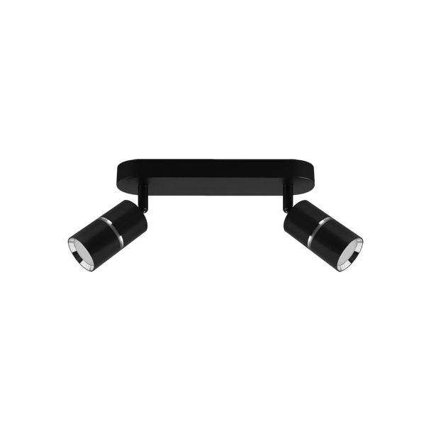 IDEUS 04262 DIOR SPT GU10 2L BLACK/CHROME Oprawa ścienno-sufitowa