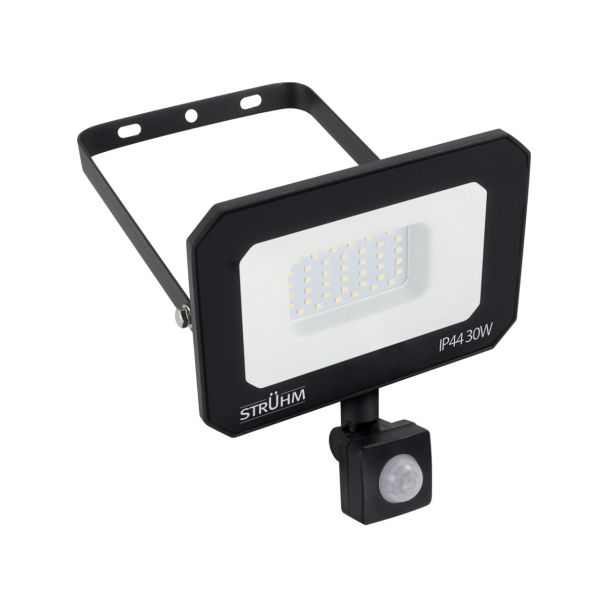 IDEUS 04366 ASTON LED S 30W BLACK NW Naświetlacz SMD LED z czujnikiem ruchu