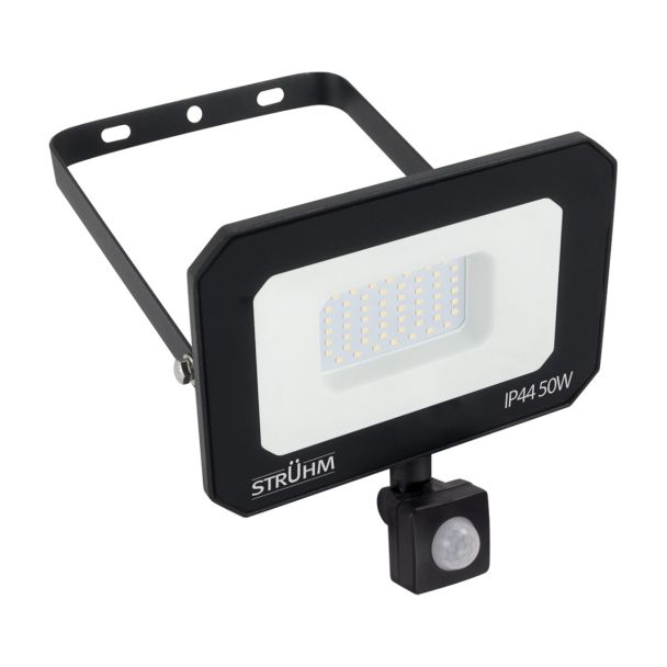 IDEUS 04377 ASTON LED S 50W BLACK NW Naświetlacz SMD LED z czujnikiem ruchu
