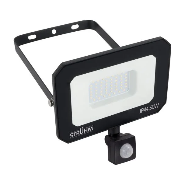 IDEUS 04377 ASTON LED S 50W BLACK NW Naświetlacz SMD LED z czujnikiem ruchu