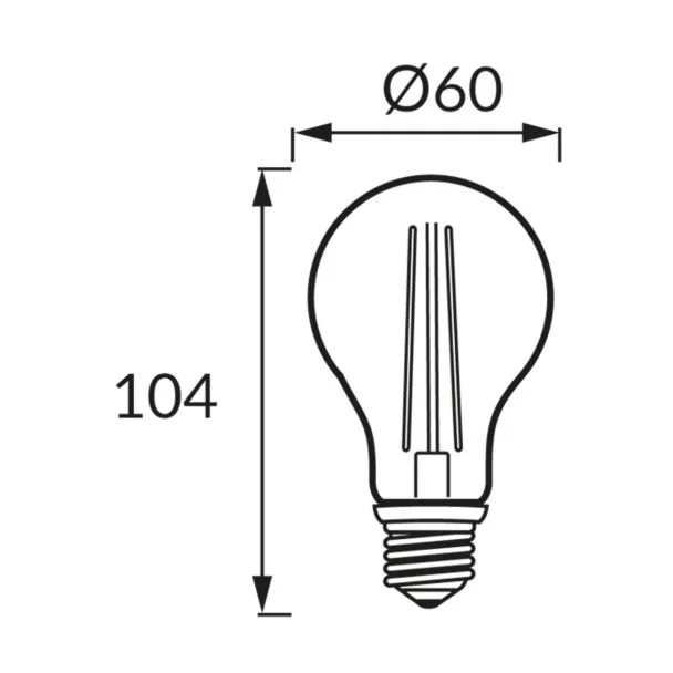 IDEUS 04473 FILAMENT ERSTE LED E27 8W WW Lampa z diodami COG LED