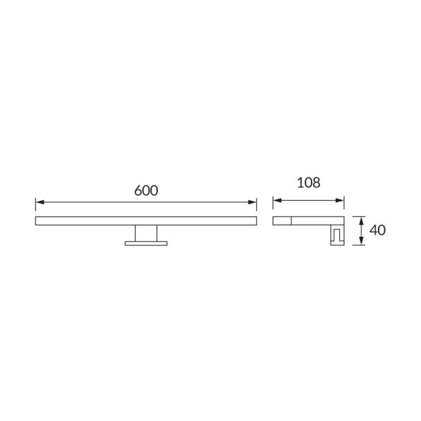 IDEUS 04492 NERON LED 8W BLACK NW Oprawa dekoracyjna SMD LED