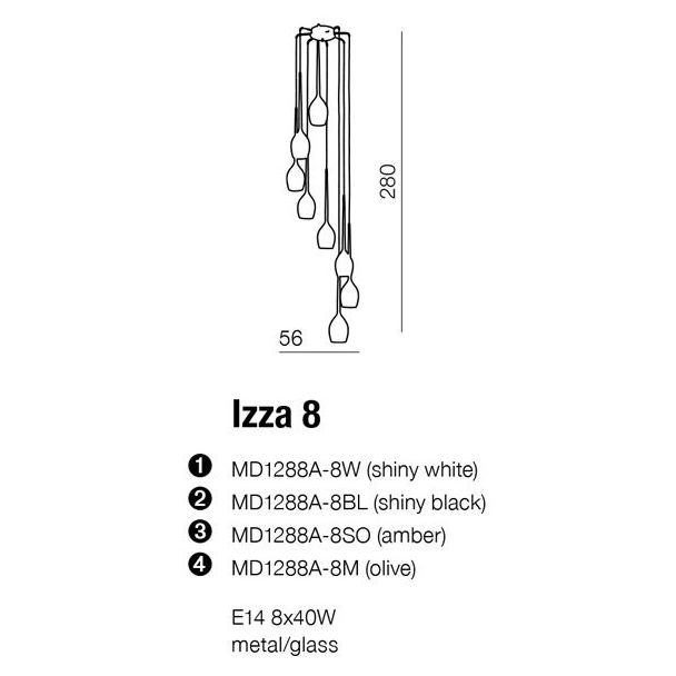 AZZARDO AZ0159 Izza 8 (shiny black)