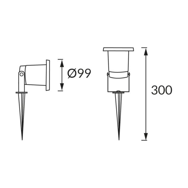 IDEUS 04587 TRAF GU10 C Oprawa ogrodowa