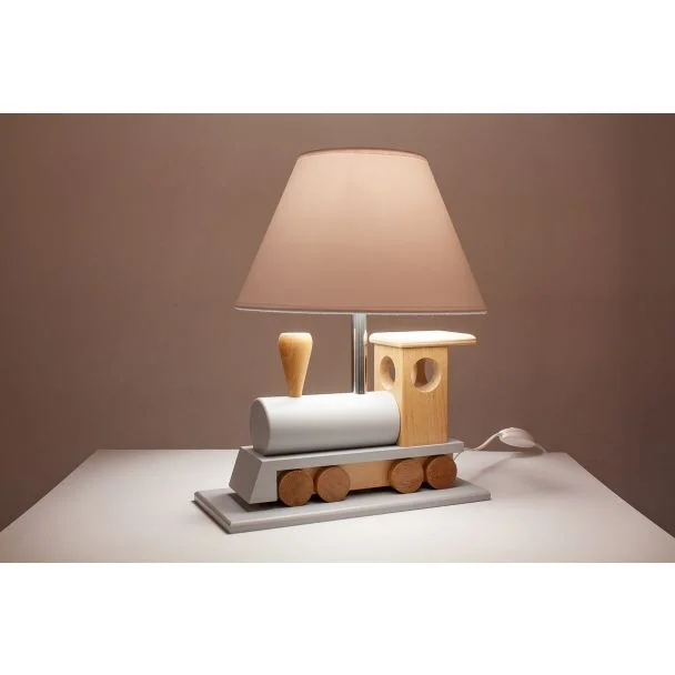 HELLUX 4112040 Lampa stołowa Lokomotywa szara