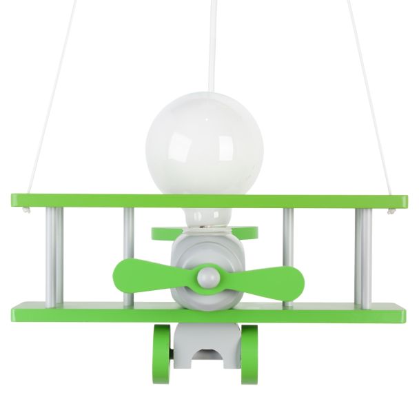 HELLUX 1041011 Lampa wisząca Samolot mały - szaro-zielony