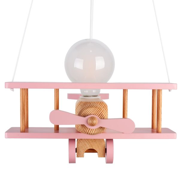 HELLUX 1041020 Lampa wisząca Samolot mały - naturalno-różowy