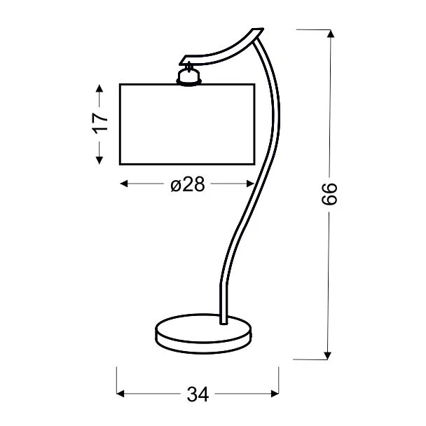CANDELLUX 41-04239 DRAGA LAMPKA GABINETOWA 1X60W E27 KREMOWY