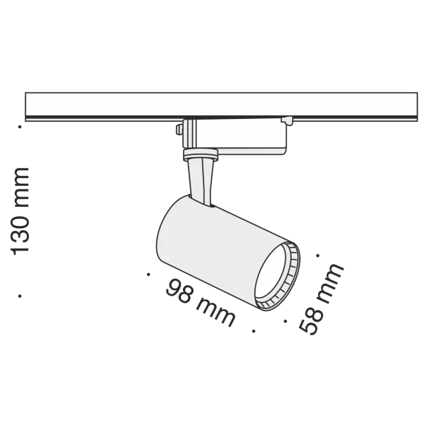 MAYTONI TR003-1-6W3K-B Single phase track system Track lamps Track Lighting Black oprawa 1-fazowy