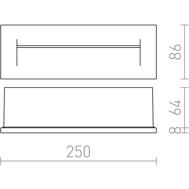 RENDL R12628 RASQ wpuszczana w ścianę antracyt 230V LED 8.5W IP65 3000K