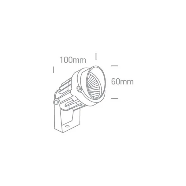 ONE LIGHT 7068/B/W Luino czarna lampa ogrodowa COB LED 6W IP65 kolec