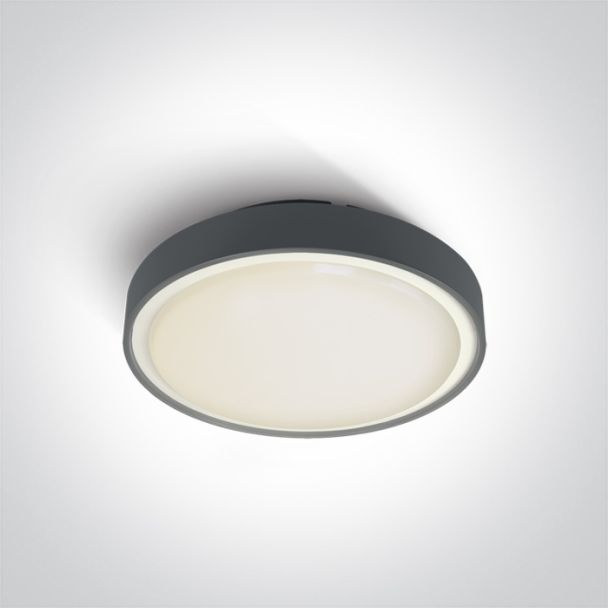ONE LIGHT 67280EA/AN Rafti 2 plafon antracyt 2xE27 IP65 korpus ABS i klosz PC