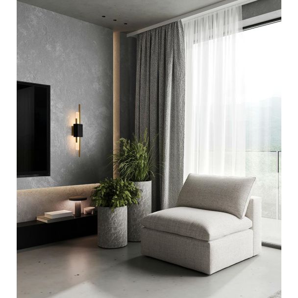 MOOSEE MSE010100358 MOOSEE lampa ścienna EVANS czarna / złota