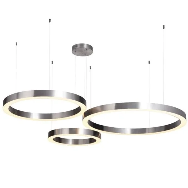 Step into Design ST-8848-80 NICKEL Lampa wisząca CIRCLE 80 LED nikiel szczotkowany 80 cm