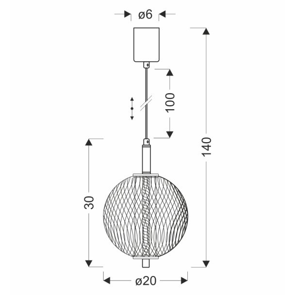 CANDELLUX STUDIO 31-35332 PUMA lampa wisząca 20cm 10W LED 3000K