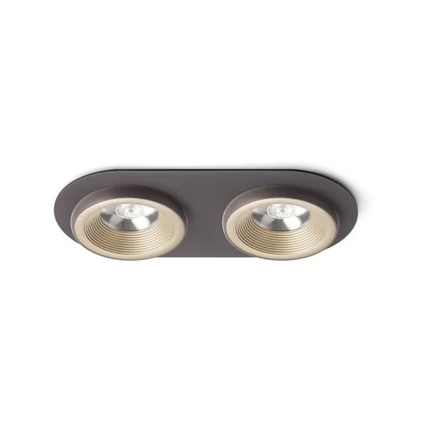 RENDL R13241 SHARM R II wpuszczana perłowo-złota/brązowa 230V LED 2x10W 24° 3000K