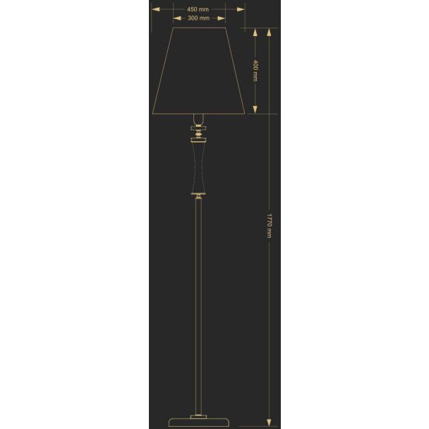 KUTEK AVERNO AVE-LS-1(P/A) lampa podłogowa mosiężna