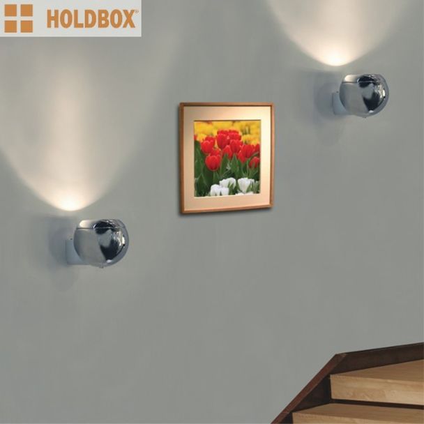 HOLDBOX HB13021 BALLABIO WALL GU10/ES111 CHROME