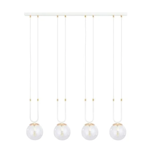 EMIBIG 1116/4 LAMPA WISZĄCA GLAM 4 WHITE/TRANSPARENT