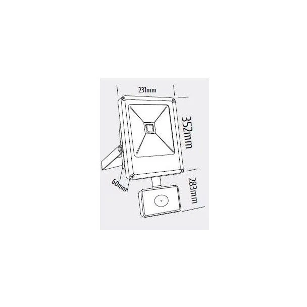 INQ FL104PCW Naświetlacz LED RALF 50W 6000K PIR