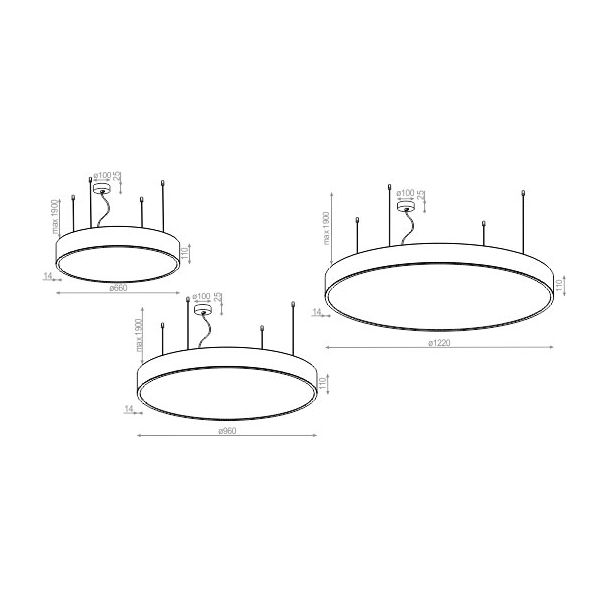 AQFORM 50259 BIG SIZE next round LED zwieszany