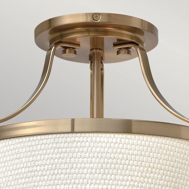 ELSTEAD Charlotte HK-CHARLOTTE-SF-BC 3 Light Semi-Flush - Brushed Caramel