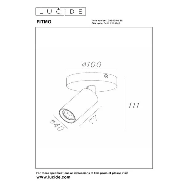 LUCIDE RITMO 09942/01/30 lampa sufitowa