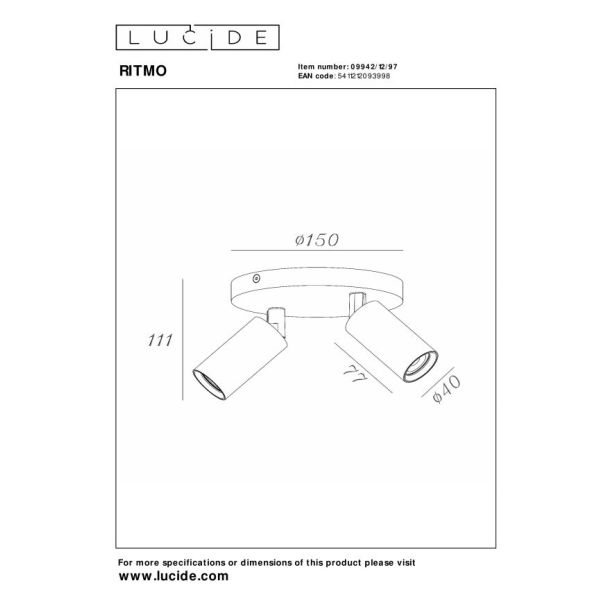 LUCIDE RITMO 09942/12/97 lampa sufitowa