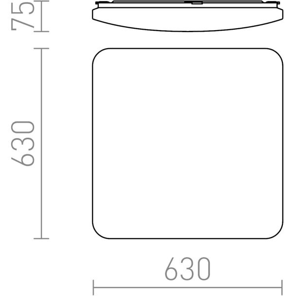 RENDL R12439 SEMPRE SQ 63 sufitowa mleczny akryl 230V LED 76W 3000K