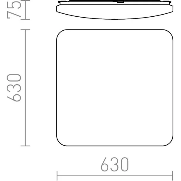 RENDL R12439 SEMPRE SQ 63 sufitowa mleczny akryl 230V LED 76W 3000K