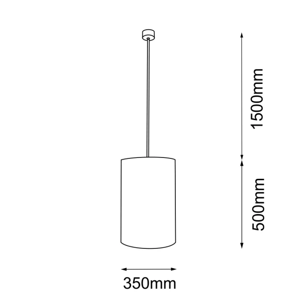 ANTIGO Lampa wisząca Lamego I Z - Czarna (350 mm) 5189